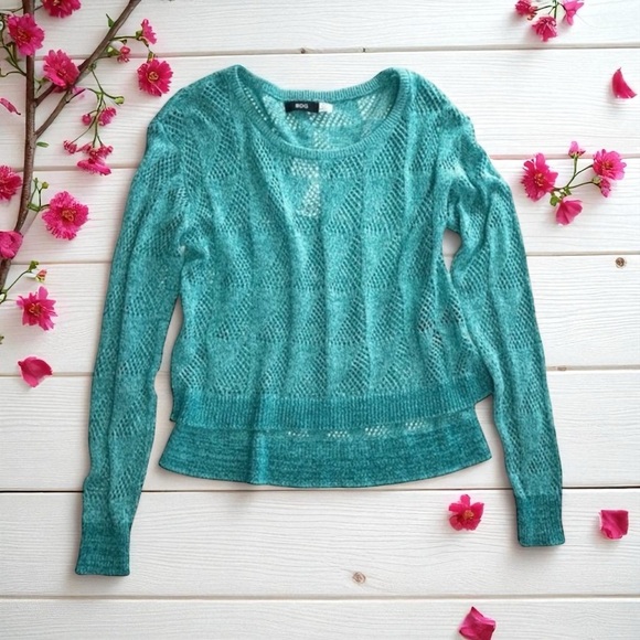 BDG Sweaters | BDG Urban Outfitter Teal Knit High Low Sweater Size Small | Color - Picture 1 of 8